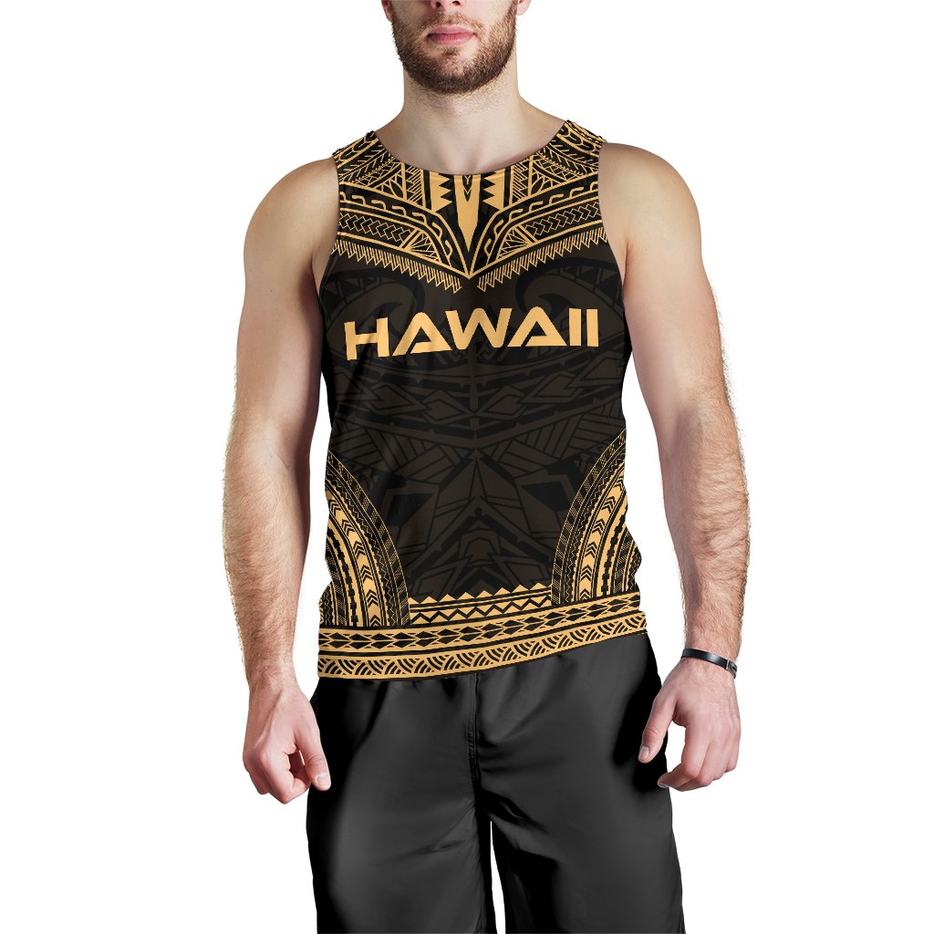 Hawaii Men's Tank Top - Polynesian Chief Gold Version Gold - Polynesian Pride