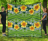 Hawaii Polynesian Premium Quilt - Hibiscus Patterns - Polynesian Pride