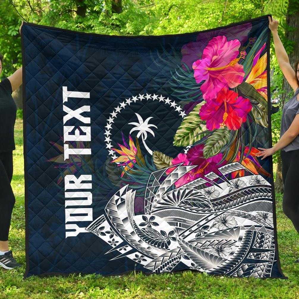 Chuuk Custom Personalised Premium Quilt - Summer Vibes Blue - Polynesian Pride