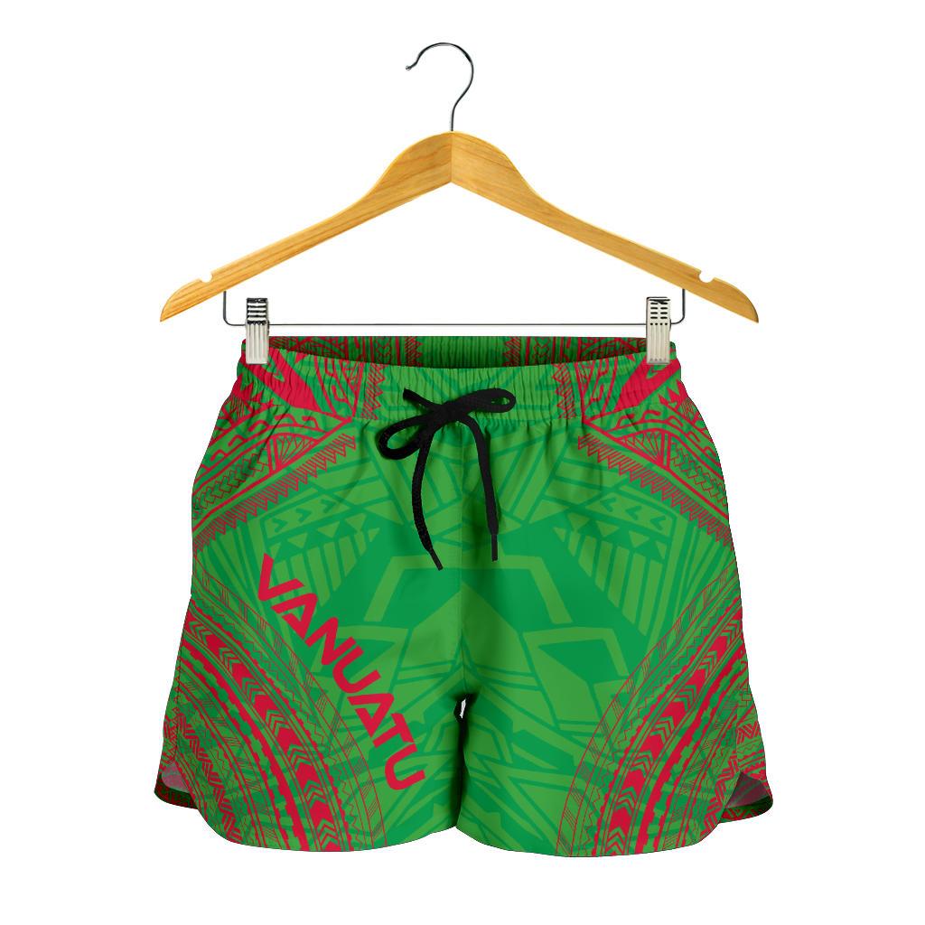 Vanuatu Women's Shorts - Polynesian Chief Flag Version Women White - Polynesian Pride