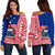 Samoa Flag Polynesian Women's Off Shoulder Sweater - Polynesian Pride