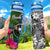 Chuuk Hydro Tracking Bottle - Turtle Plumeria Banana Leaf Hydro Tracking Bottle 32oz Large Black - Polynesian Pride