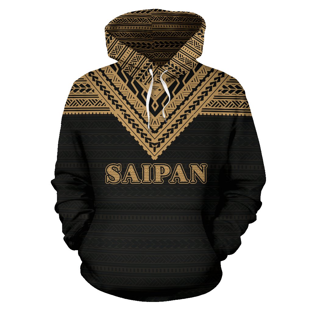 Saipan All Over Hoodie Gold Version - Polynesian Pride