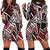 Fiji Women's Hoodie Dress - Tribal Flower Special Pattern Red Color - Polynesian Pride