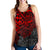 Tahiti Polynesian Women Racerback Tank - Red Turtle Hibiscus Flowing - Polynesian Pride