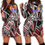 Tahiti Women's Hoodie Dress - Tribal Flower Special Pattern Red Color - Polynesian Pride