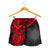 Marshall Islands Polynesian Shorts (Women) - Red Turtle Women Red - Polynesian Pride