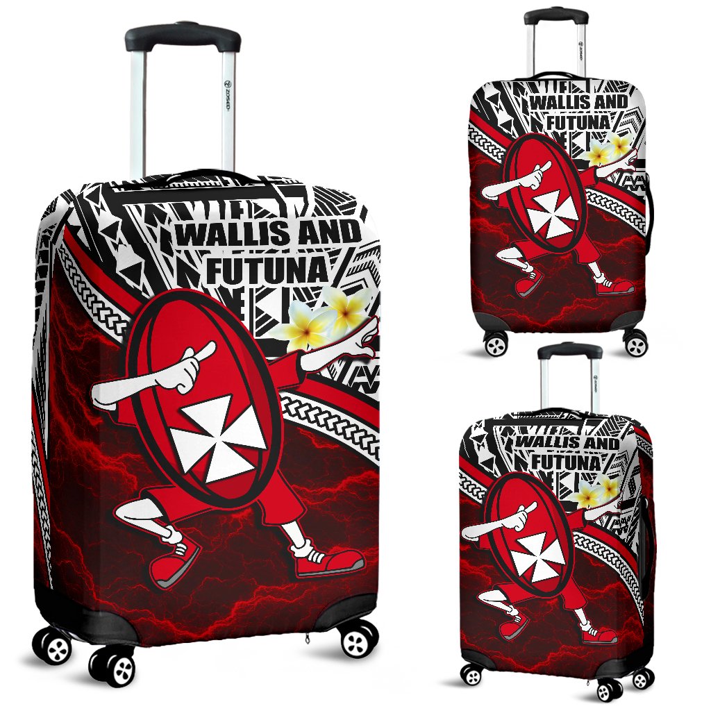 Dab Trend Style Rugby Luggage Covers Wallis and Futuna Red - Polynesian Pride