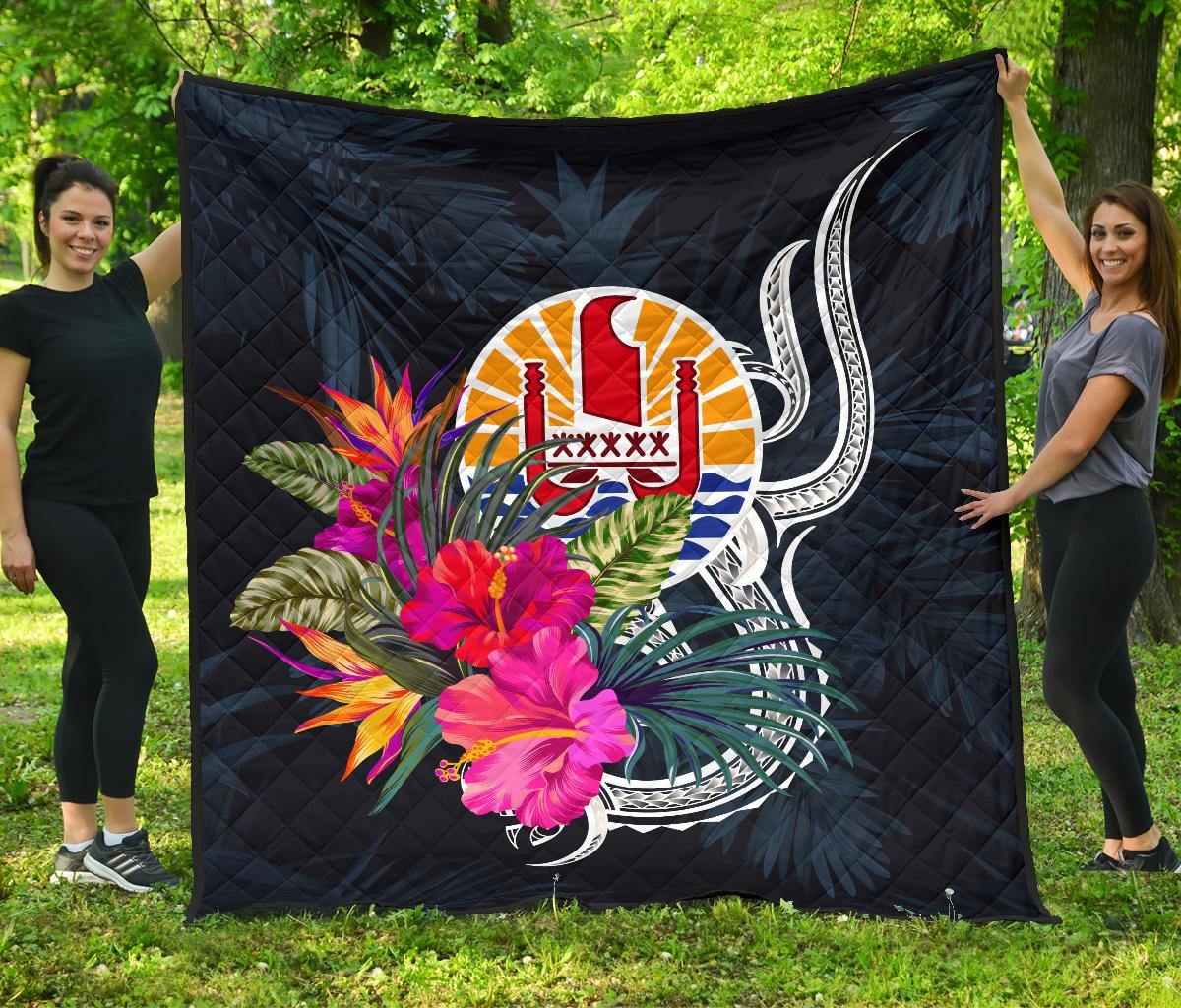 Tahiti Polynesian Premium Quilt - Tropical Flower - Polynesian Pride