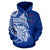 Samoa Rugby Hoodie Samoa Flag Rugby Coat of Arms Blue - Polynesian Pride