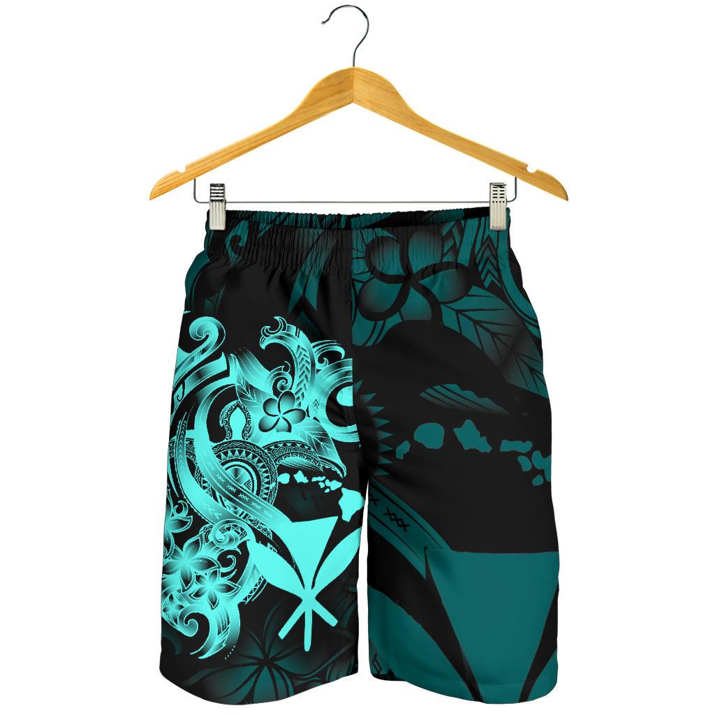 Polynesian Hawaii Men's Shorts - Kanaka Maoli Blue Turtle - Polynesian Pride