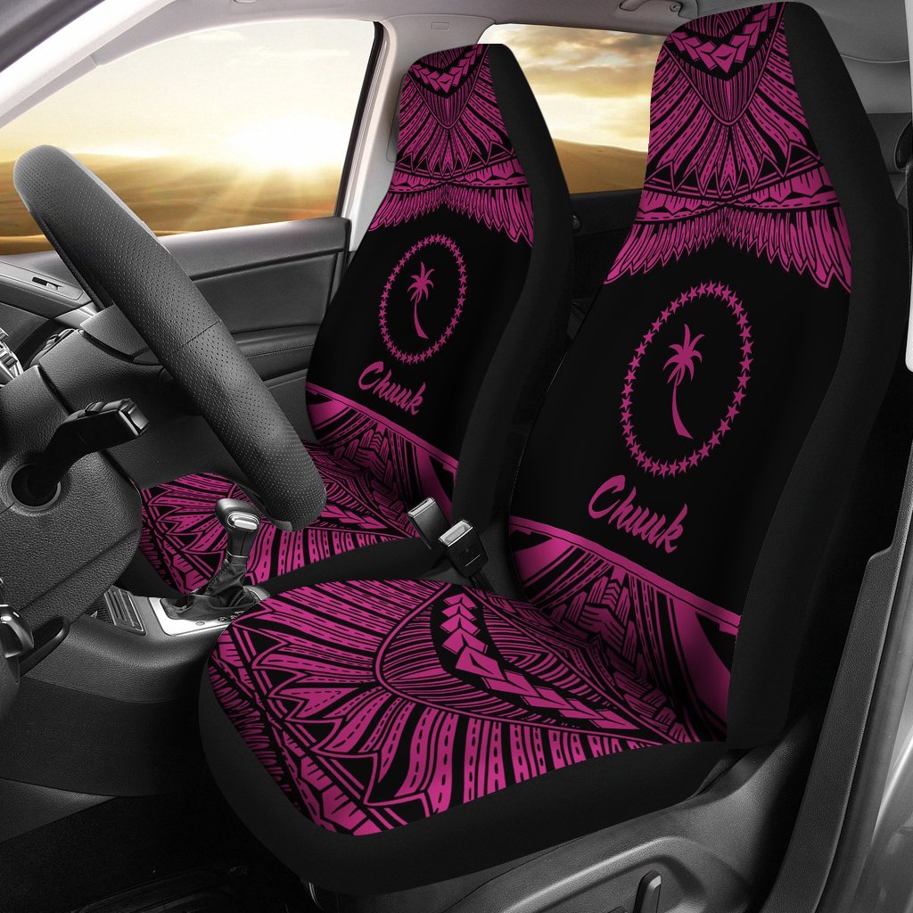 Chuuk Polynesian Car Seat Covers - Pride Pink Version Universal Fit Pink - Polynesian Pride