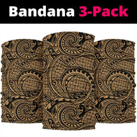 Polynesian Maori Lauhala Gold Bandana 3 - Pack - Polynesian Pride