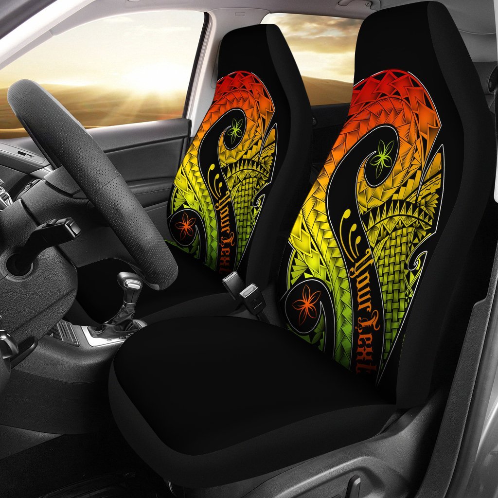 Samoa Personalised Car Seat Covers - Samoa Polynesian Decorative Patterns Universal Fit Reggae - Polynesian Pride