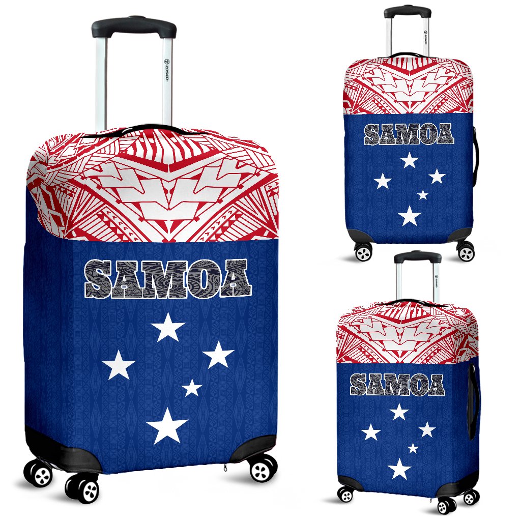 Samoa Luggage Covers - Polynesian Design Blue - Polynesian Pride