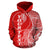 Yap Polynesian Custom Hoodie Coconut Red White - Polynesian Pride