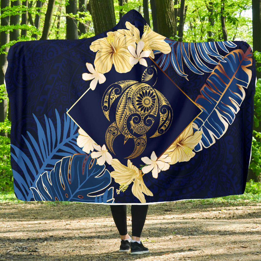 Hawaii Turtle Tropical Hooded Blanket - Taha Style - Polynesian Pride