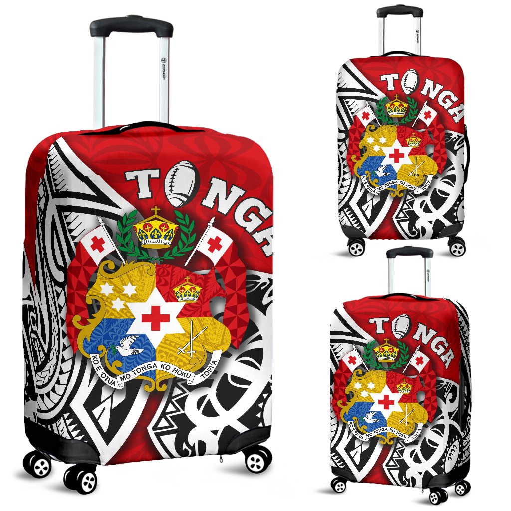 Tonga Rugby Luggage Covers Polynesian Style Red - Polynesian Pride
