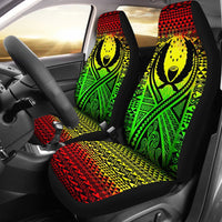 Pohnpei Car Seat Cover - Pohnpei Flag Polynesian Tattoo Reggae Universal Fit Reggae - Polynesian Pride