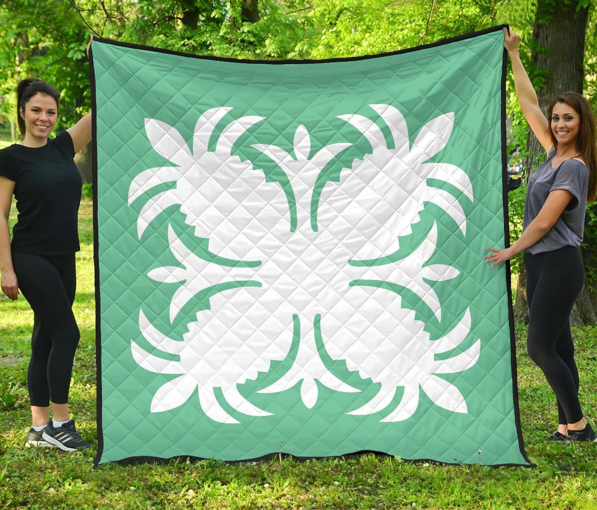 Hawaiian Premium Quilt Royal Pattern - Seafoarm - A2 Style Seafoarm - Polynesian Pride