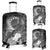 Cook Islands Luggage Covers - Humpback Whale with Tropical Flowers (White) - Polynesian Pride