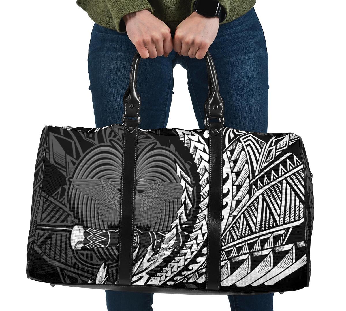 Papua New Guinea Travel Bag - Wings Style Travel Bag - Black - Papua New Guinea One size Black - Polynesian Pride