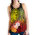 Guam Custom Personalised Women's Racerback Tank - Humpback Whale with Tropical Flowers (Yellow) - Polynesian Pride