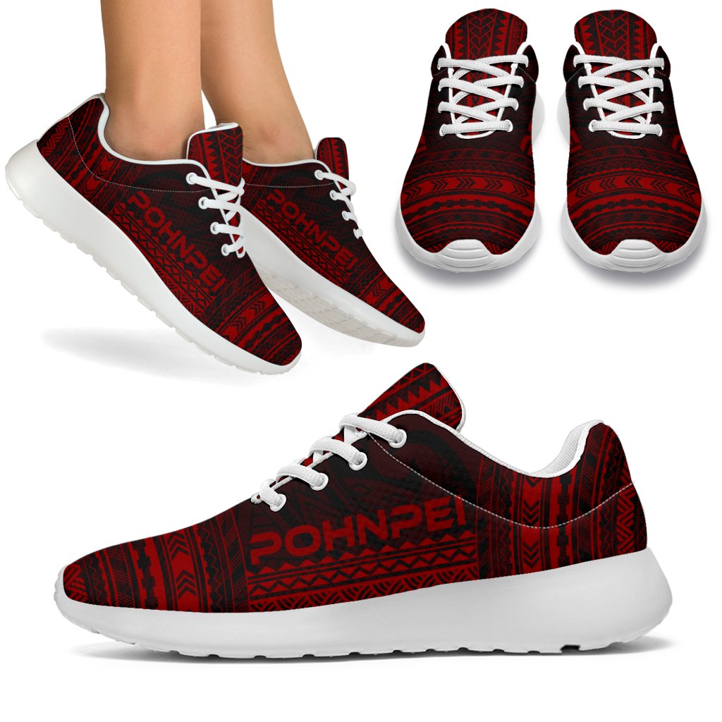 Pohnpei Sporty Sneakers - Polynesian Chief Red Version White - Polynesian Pride