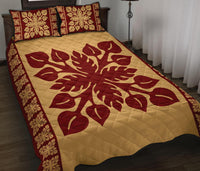 Hawaiian Quilt Pattern Palm Dance Quilt Bed Set - Polynesian Pride