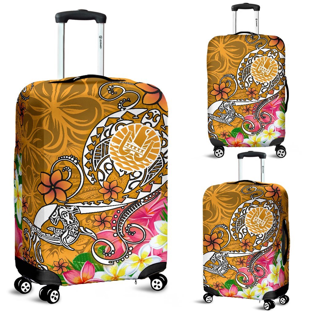 Tahiti Luggage Covers - Turtle Plumeria (Gold) - Polynesian Pride