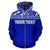 Niue Polynesian Custom Zip up Hoodie Horizontal Blue - Polynesian Pride