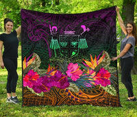 Fiji Premium Quilt - Summer Hibiscus - Polynesian Pride