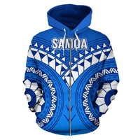Samoa Polynesian Tribal Pattern All Over Zip up Hoodie - Polynesian Pride