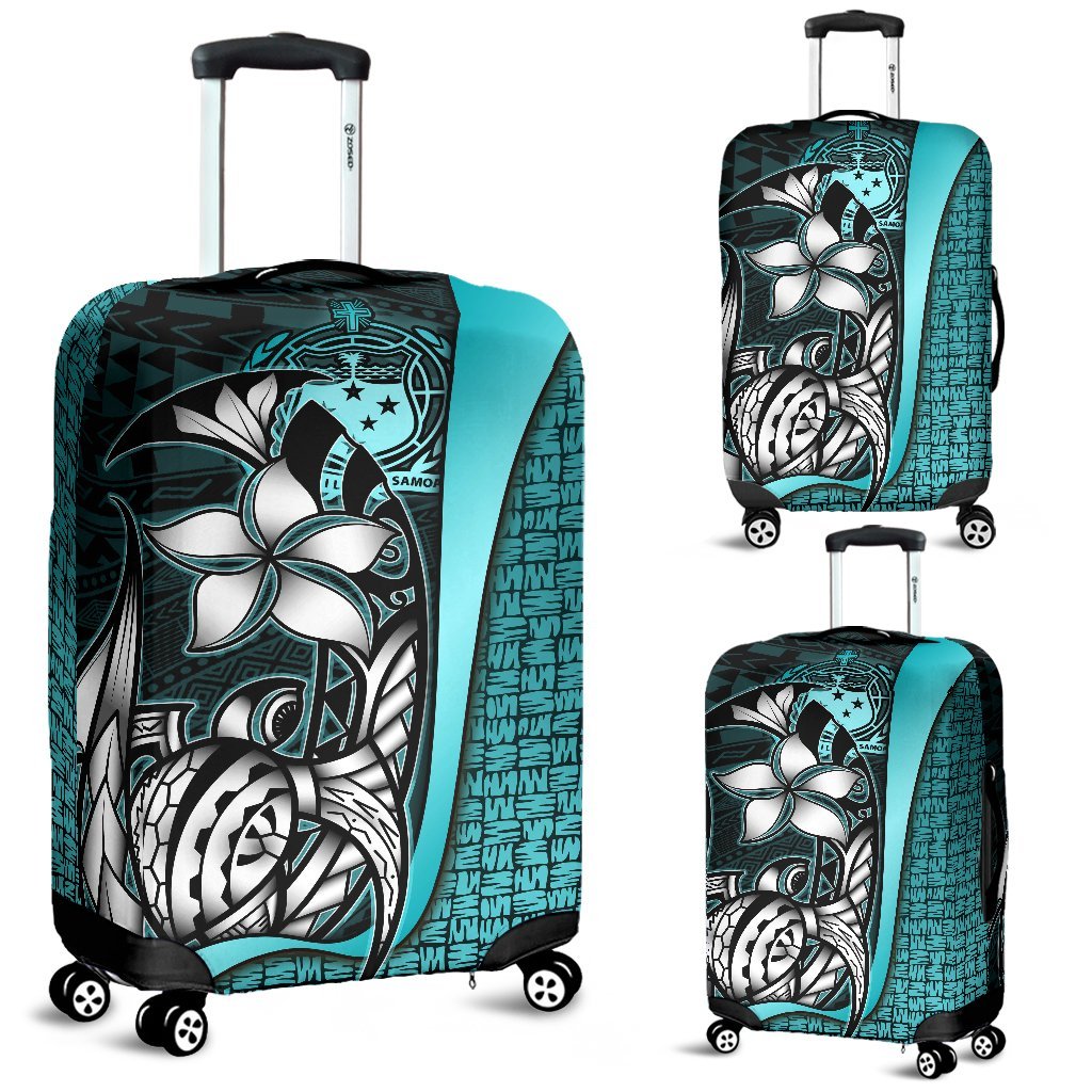 Samoa Polynesian Luggage Covers Turquoise - Turtle With Hook Turquoise - Polynesian Pride
