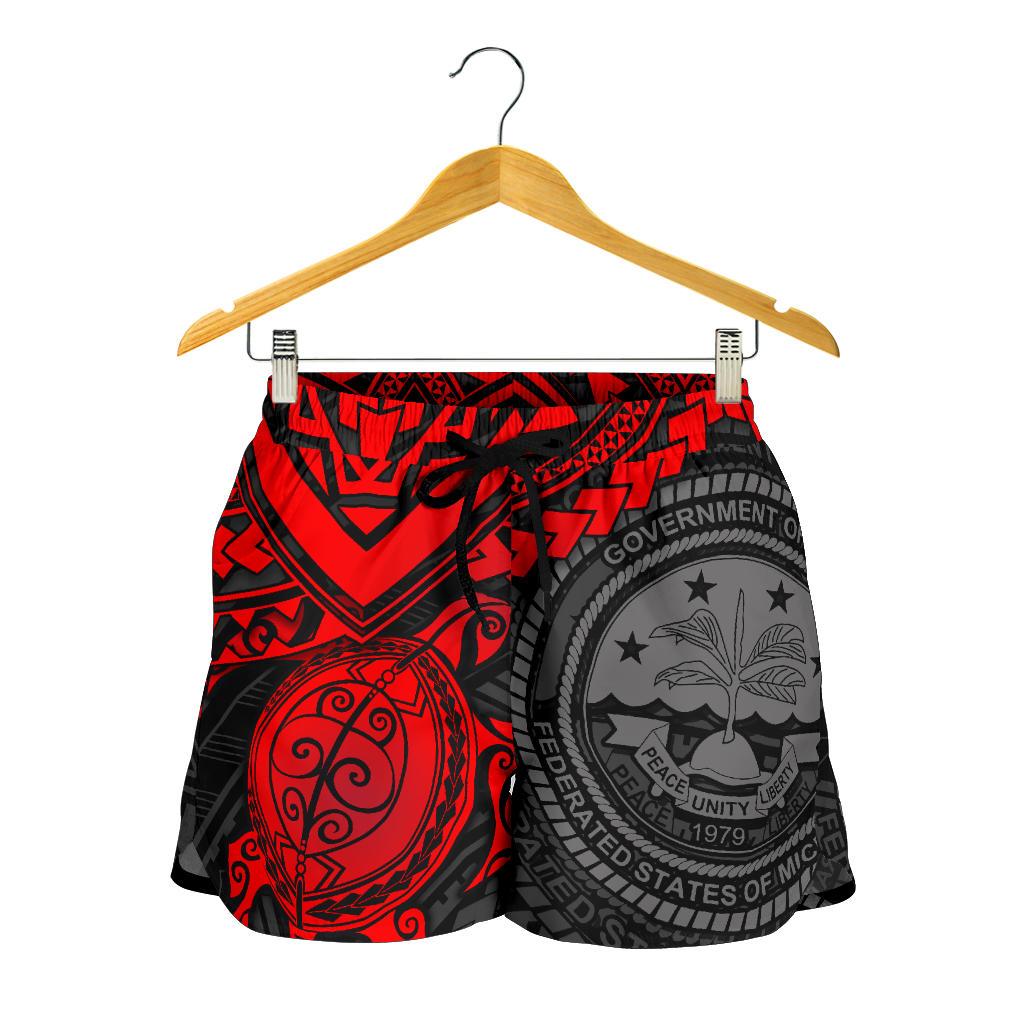 Federated States Of Micronesia Shorts (Women) - Red Turtle - Polynesian Pride