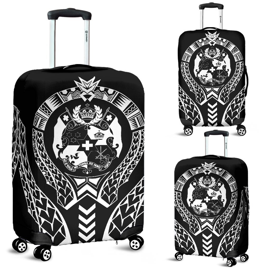 Tonga Luggage Cover - Polynesian Tribal Black - Polynesian Pride