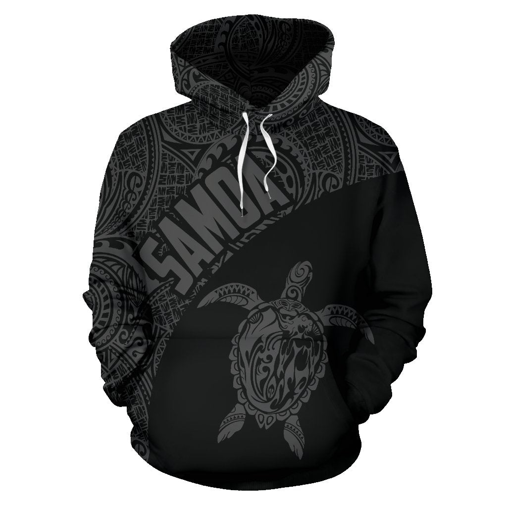Samoa Hoodie Samoa Turtle Mermaid Polynesian Tattoo Gray Version - Polynesian Pride