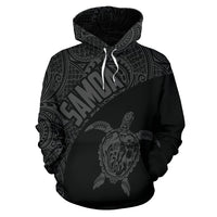 Samoa Hoodie Samoa Turtle Mermaid Polynesian Tattoo Gray Version - Polynesian Pride