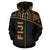 Fiji Polynesian Zip up Hoodie Gold Curve - Polynesian Pride