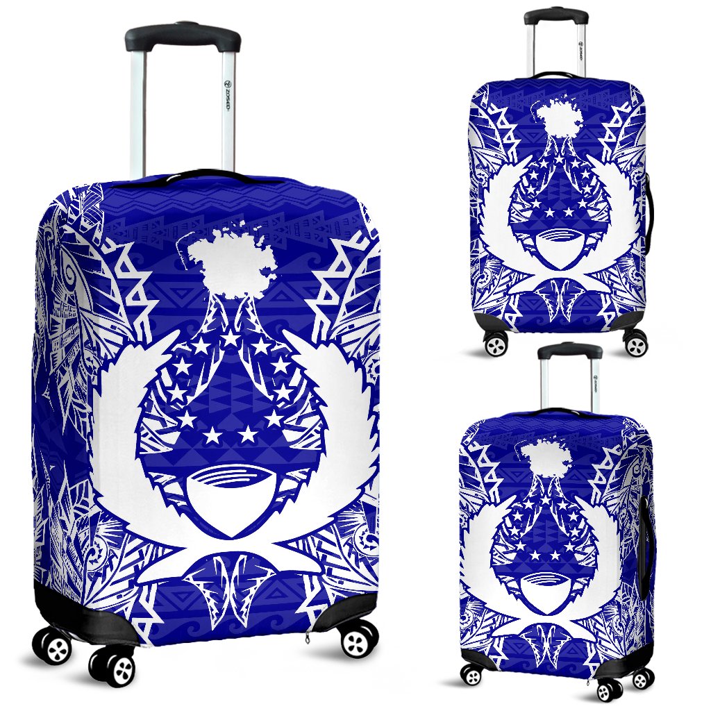 Pohnpei Polynesian Luggage Covers Map Blue Blue - Polynesian Pride