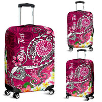 Tahiti Custom Personalised Luggage Covers - Turtle Plumeria (Pink) - Polynesian Pride
