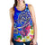 Polynesian Women's Racerback Tank - Turtle Plumeria Blue Color - Polynesian Pride