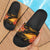 Tokelau Slide Sandals - Gold Plumeria Black - Polynesian Pride