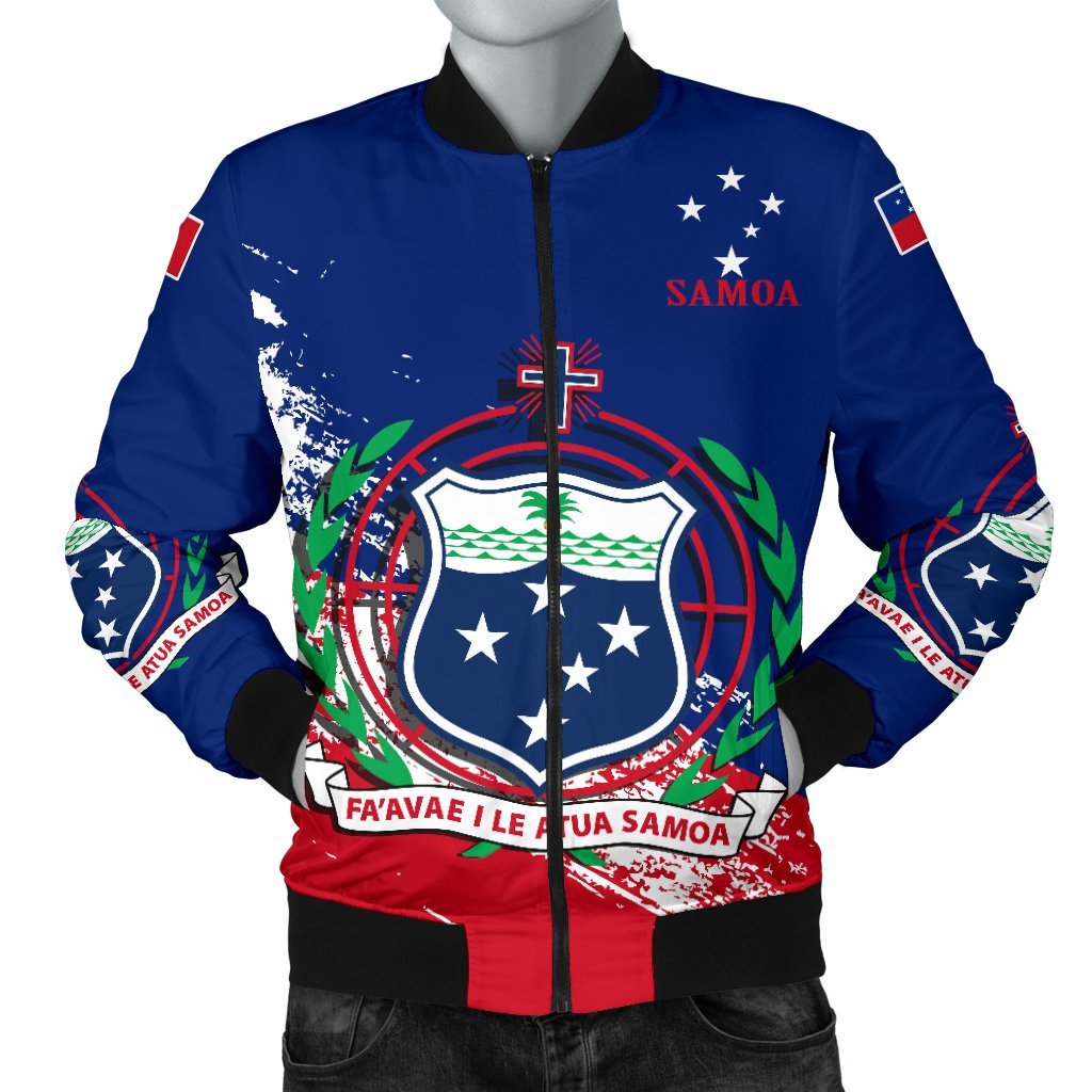 Samoa Special Men's Bomber Jacket Blue - Polynesian Pride