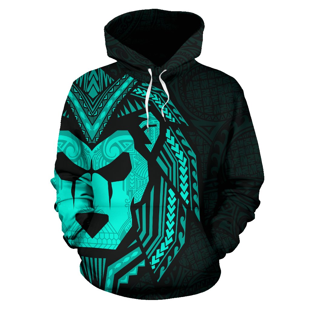 Sua Lions Pride Polynesian Warrior Hoodie Emerald Color - Polynesian Pride