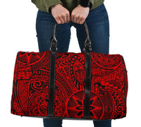 Polynesian Hawaiian Style Tribal Tattoo Red Hawaii Travel Bag Travel Bag One size Red - Polynesian Pride