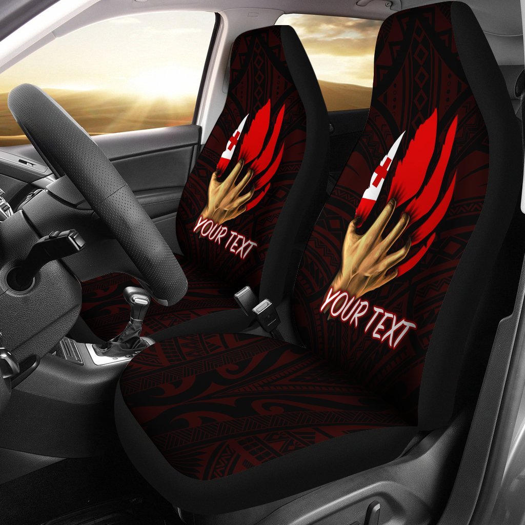 Tonga Personalised Car Seat Covers - Tonga In Me (Red) Universal Fit Red - Polynesian Pride