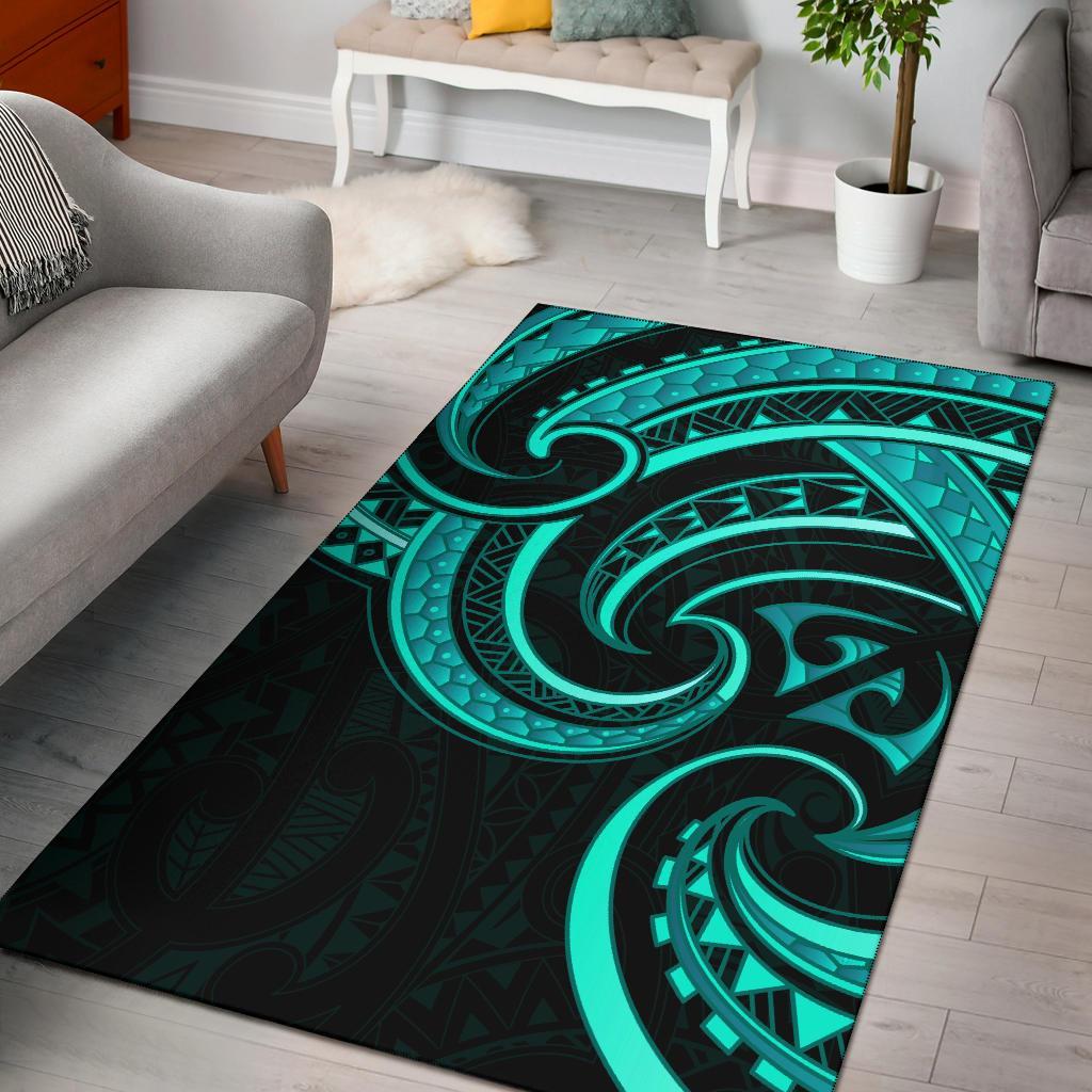 New Zealand Maori Mangopare Area Rug Polynesian - Turquoise Turquoise - Polynesian Pride