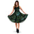 Polynesian Midi Dress - Green Monstera Leave Women Green - Polynesian Pride