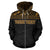 Niue Polynesian Custom Zip up Hoodie Horizontal Gold - Polynesian Pride